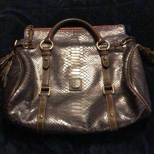 Embossed crocodile leather
